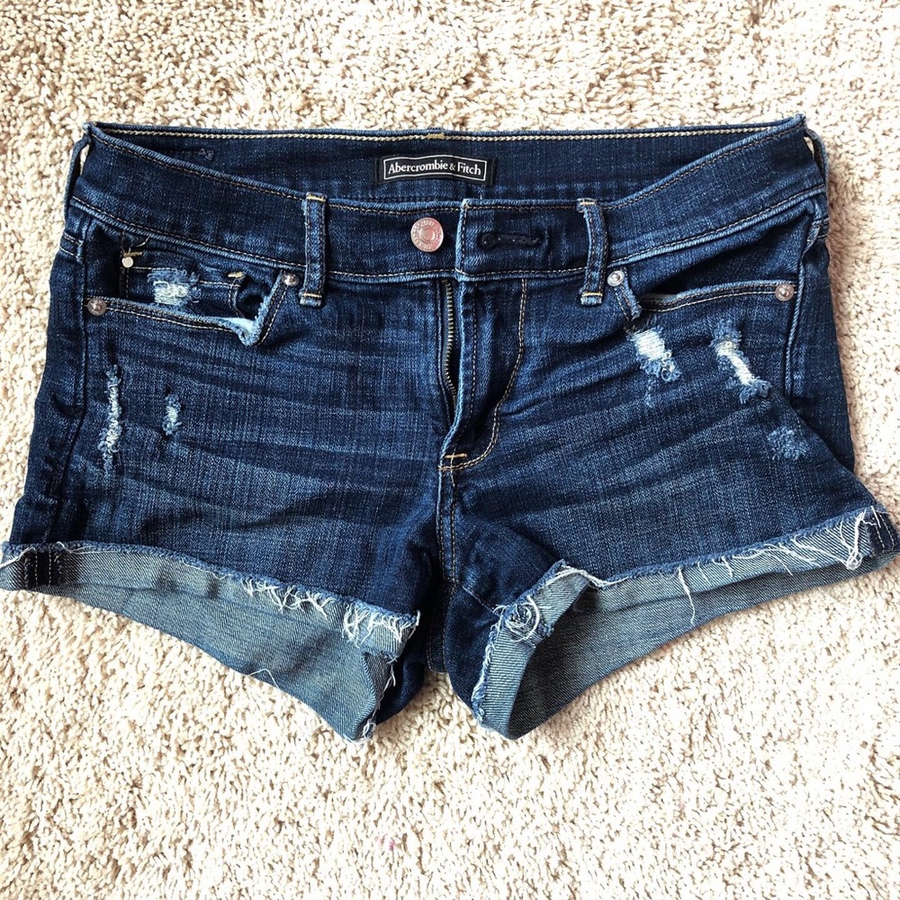 Abercrombie low rise denim shorts